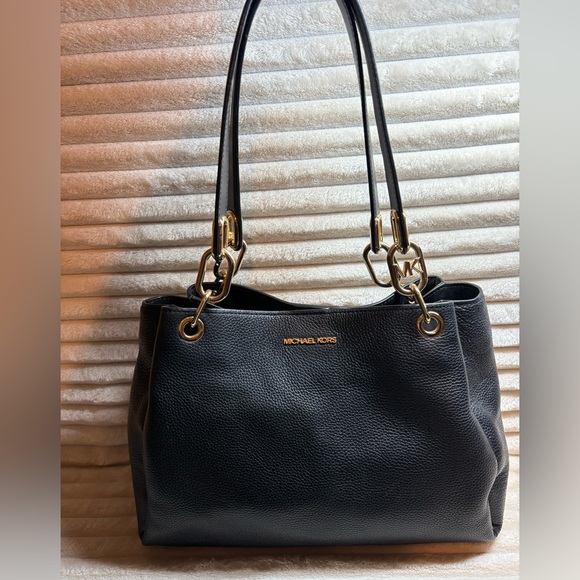 Michael Kors Handbags - SOLD - SOLD   Michael Kors Black Shoulder Bag with Gold Accents